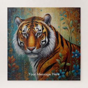 Boho Tiger Puzzle - Lebhafter Dschungel