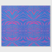 Boho Tiger Stripe Pink und Blau Geschenkpapier (Flach)