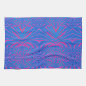 Boho Tiger Stripe Pink und Blau Geschirrtuch (Horizontal)