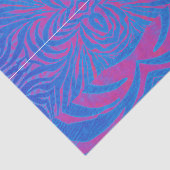 Boho Tiger Stripe Pink und Blau Seidenpapier (Detail)