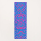 Boho Tiger Stripe Pink und Blue Yoga Mat Yogamatte (Vorderseite)