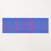 Boho Tiger Stripe Pink und Blue Yoga Mat Yogamatte (Vorderseite (Horizontal))
