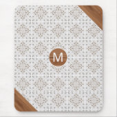Boho Tile Bamboo Monogram Mouse Pad Mousepad (Vorne)