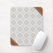 Boho Tile Bamboo Office Bohemisch Mousepad (Mit Mouse)