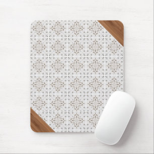 Boho Tile Bamboo Office Bohemisch Mousepad