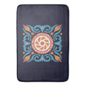 Boho Tile Bath Mat Badematte (Vorderseite Vertikal)