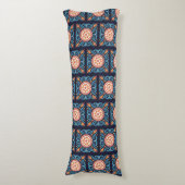Boho Tile Body Pillow Seitenschläferkissen (Vorderseite Vertikal)