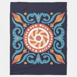 Boho Tile Fleece Blanket