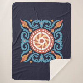 Boho Tile Sherpa Blanket Sherpadecke