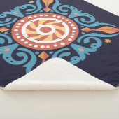 Boho Tile Sherpa Blanket Sherpadecke (3/4)