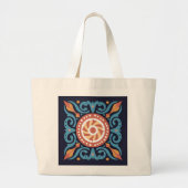 Boho Tile Tote Bag Jumbo Stoffbeutel (Vorne)