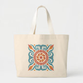 Boho Tile Tote Bag Jumbo Stoffbeutel (Vorne)
