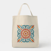 Boho Tile Tote Bag Tragetasche (Rückseite)