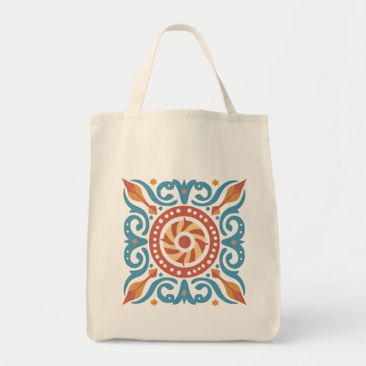 Boho Tile Tote Bag Tragetasche (Vorne)