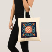 Boho Tile Tote Bag Tragetasche (Vorderseite (Produkt))
