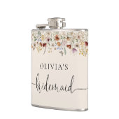 Boho Tiny Wildblume Brautparty Flask Flachmann (Links)