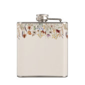 Boho Tiny Wildblume Brautparty Flask Flachmann (Rückseite)