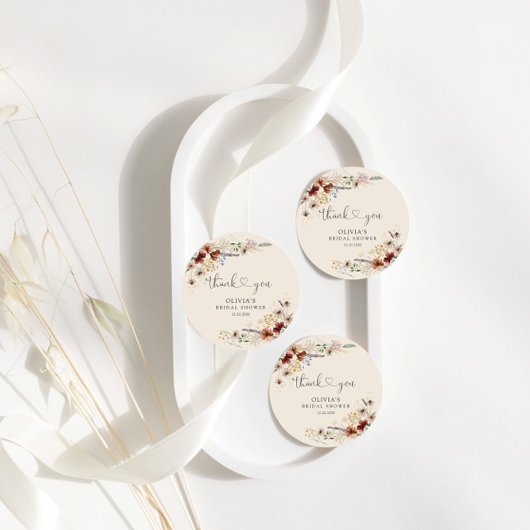 Boho Tiny Wildblume Brautparty Geschenktafel Geschenkanhänger