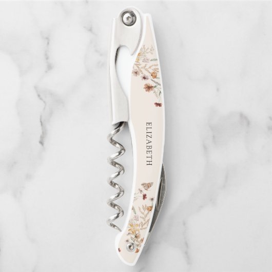 Boho Tiny Wildblume Brautparty Kellnermesser (Vorderseite)