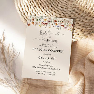 Boho Tiny Wildblume Bridal Dusche Einladung
