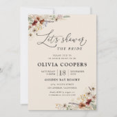 Boho Tiny Wildblume Bridal Dusche Einladung (Vorderseite)