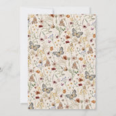 Boho Tiny Wildblume Bridal Dusche Einladung (Rückseite)