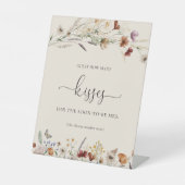 Boho Tiny Wildblume Guest Wie viele Kisses Sign Sockelschild (Vorderseite)