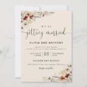 Boho Tiny Wildblume Hochzeitfeier Einladung (Vorderseite)