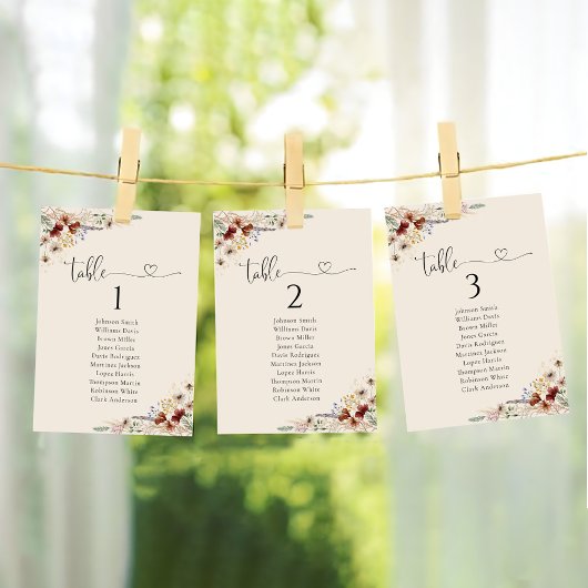 Boho Tiny Wildblume Hochzeitstisch
