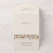 Boho Tiny Wildblume in einer Hochzeit Einladung (Außenbereich)