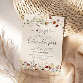 Boho Tiny Wildblume Kinderdusche Einladung