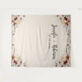 Boho Tiny Wildblume Wedding Backdrops Wandteppich (Vorderseite (Horizontal))