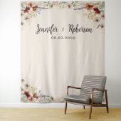 Boho Tiny Wildblume Wedding Backdrops Wandteppich (Beispiel)