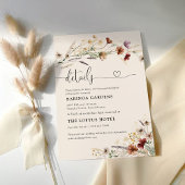 Boho Tiny Wildblume Wedding Details Begleitkarte