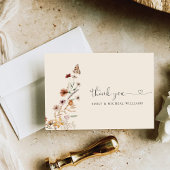 Boho Tiny Wildblume Wedding Flat Danke Karte