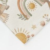 Boho-Tipi und Wald-Regenbogen-Neutrales Baby Fleecedecke (Ecke)