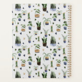 Boho-Topfpflanzenmuster personalisiert Planer (Rückseite)