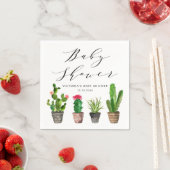 Boho Topted Succulents und Cactus Baby Shower Serviette (Beispiel)