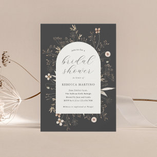 Boho-Tor-Wildflower-Braut-Party Einladung