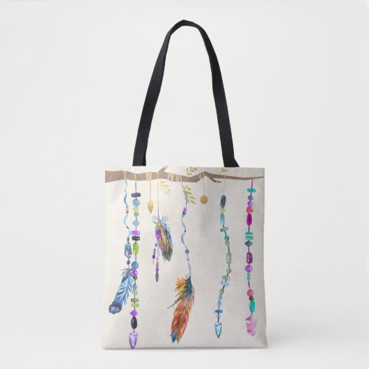 Boho Tote Bag Tasche (Vorderseite)
