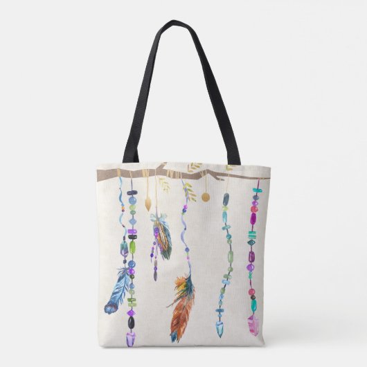 Boho Tote Bag Tasche (Rückseite)