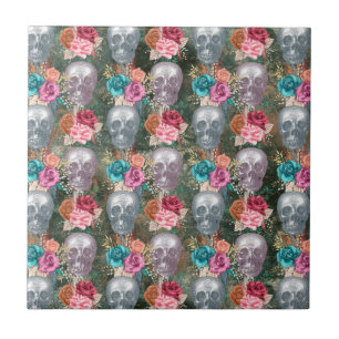 Boho Totenkopf Serie Design 10 Fliese