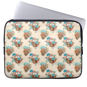 Boho-Totenkopf-Serie Design 12 Laptopschutzhülle