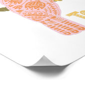 Boho Toucan Folk Pink Inspiration Zitat Puff Poster (Ecke)