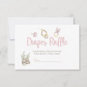 Boho Toys Baby Shower Girl Diaper Raffekarte Einladung (Vorderseite)