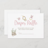Boho Toys Baby Shower Girl Diaper Raffekarte Einladung (Vorne/Hinten)