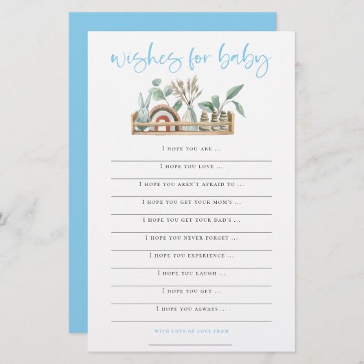 Boho Toys Boy will Baby Showspiel (Vorne/Hinten)