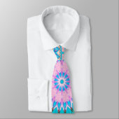 Boho Träumend Aqua Rosa Krawatte (Gebunden)