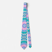 Boho Träumend Aqua Rosa Krawatte (Vorderseite)