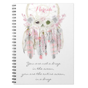 Boho-Traumfänger Blumen Native Spirit Notizblock